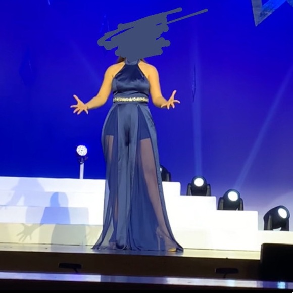 Johnathan Kayne Blue Pageant Jumpsuit size 6 - Picture 7 of 13